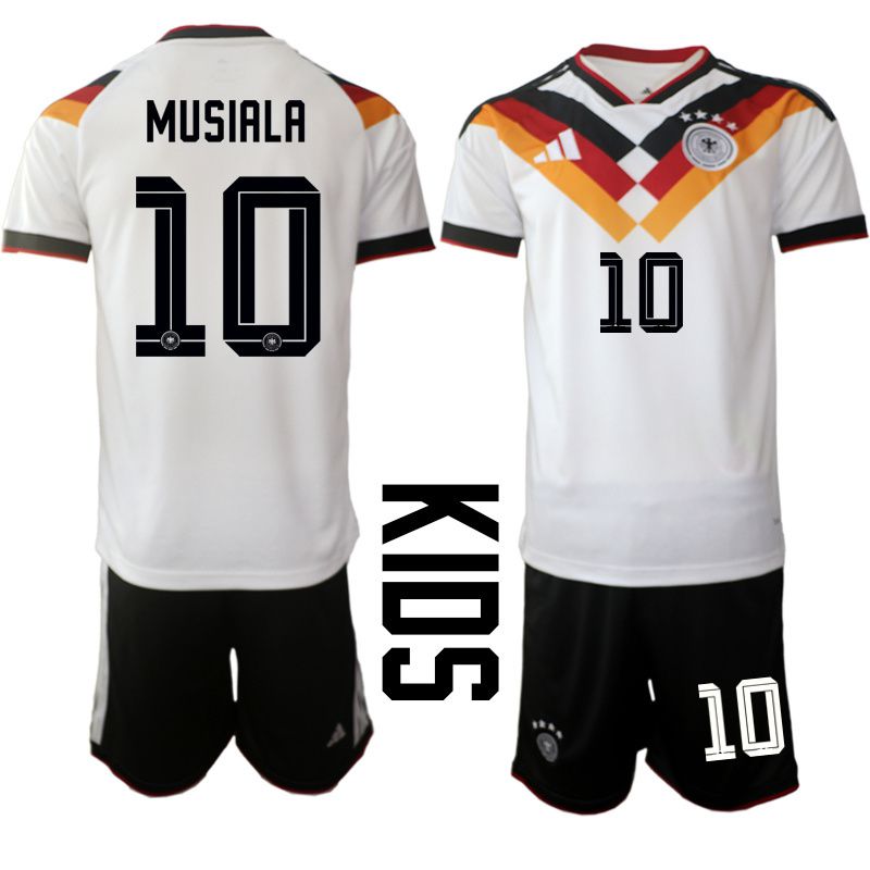 Youth 2026 World Cup National Team Germany home white #10 Soccer Jersey->youth soccer jersey->Youth Jersey